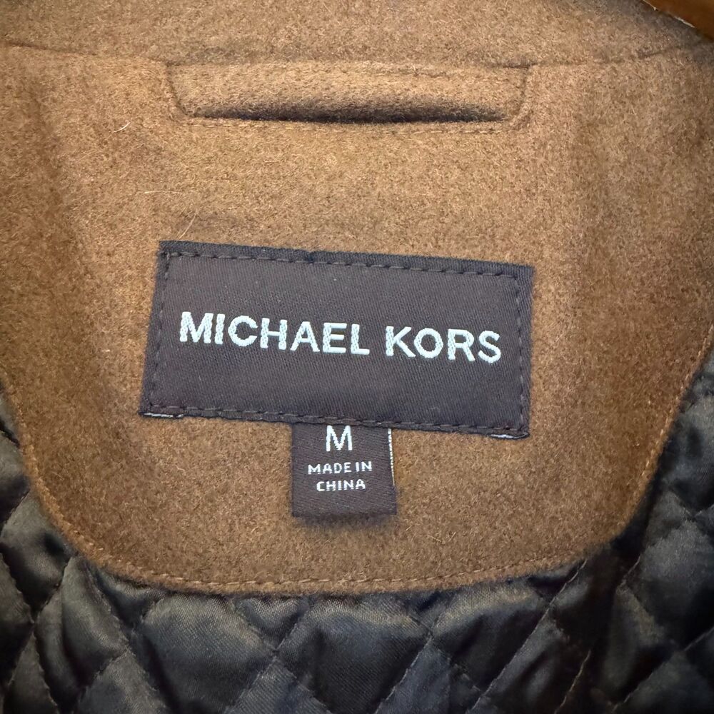 Michael Kors Men's Camel Brown Alhambra Wool Hipster Jacket Size Medium - Picture 8 of 9